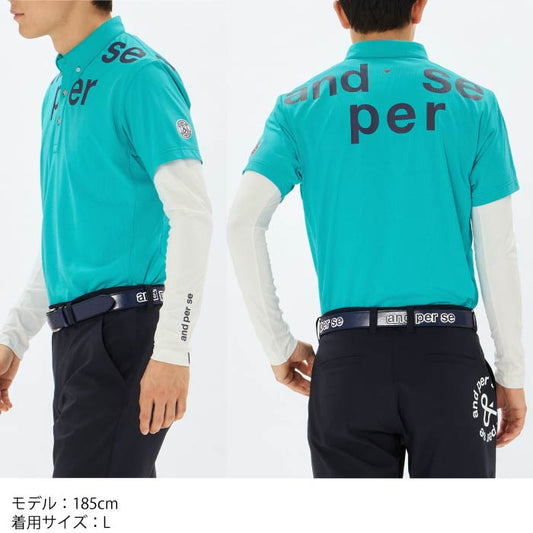 and per se アンパスィ ゴルフウェア メンズ Vネックインナーシャツ 遮熱 UVプロテクト マルチストレッチ 吸汗速乾 接触冷感 ams6815w5