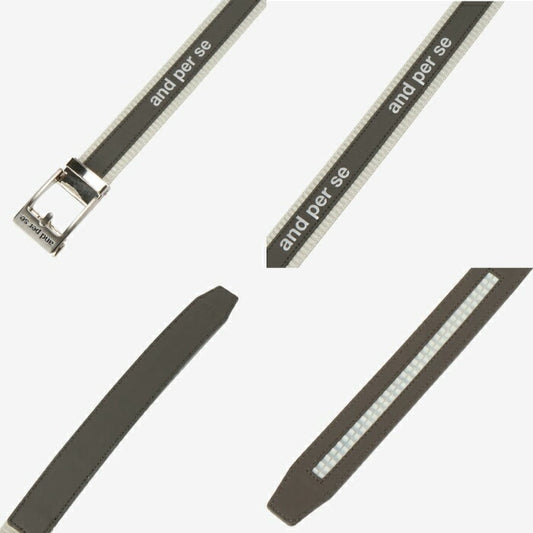 and per se アンパスィ ゴルフ メンズ ロゴベルト 長さ調整可 フリーカット仕様 ams7456
