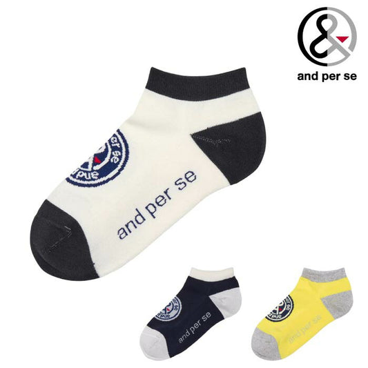 and per se アンパスィ ゴルフウェア メンズ アンクルソックス 日本製 ams8025