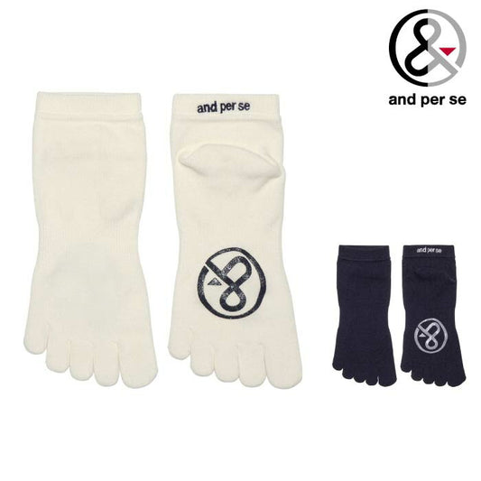 and per se アンパスィ ゴルフウェア メンズ 5本指ソックス 日本製 ams8045