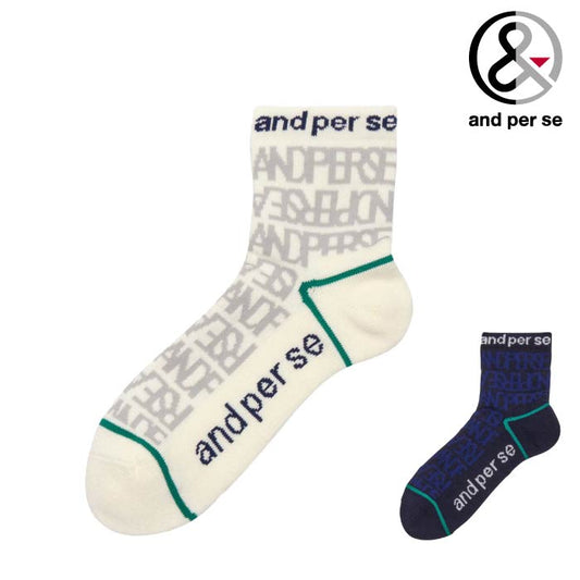 and per se アンパスィ ゴルフウェア メンズ ショートソックス 日本製 ams8055【メール便可】