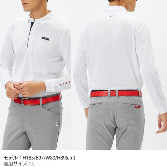 and per se アンパスィ メンズ ドライバーズアイ長袖ハーフジップシャツ 吸汗速乾 UVケア AMS9304V6