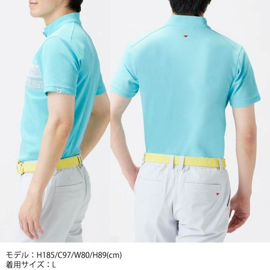 and per se アンパスィメンズ ハーフジップ半袖ハイネックシャツ ストレッチ 吸汗速乾 UVプロテクト AMS9513X2