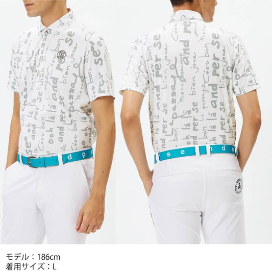 and per se アンパスィ メンズ ゴルフウェア SWING DRYワッフル半袖プルオーバーシャツ 吸汗速乾 UVカット ストレッチ AMS9634X4