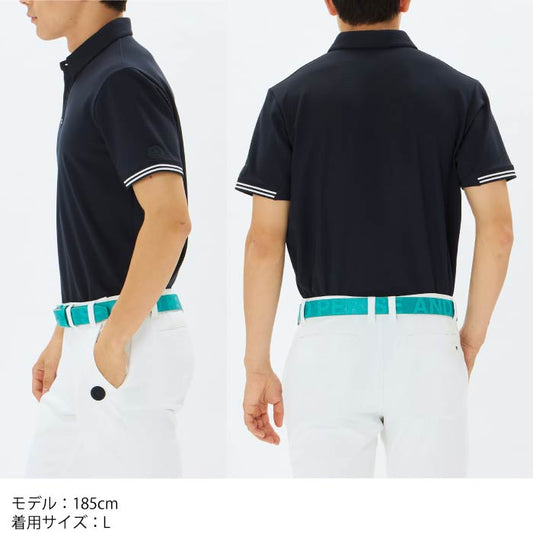 and per se アンパスィ ゴルフウェア メンズ 4WAYリップル半袖シャツ ストレッチ性 ams9635w3