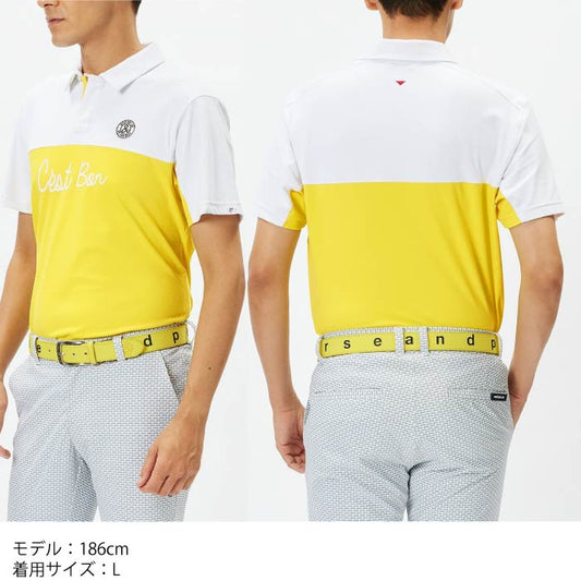 and per se アンパスィ メンズ ゴルフウェア ドライストレッチパイル半袖ポロシャツ ストレッチ 吸汗速乾 UVプロテクト AMS9724V9