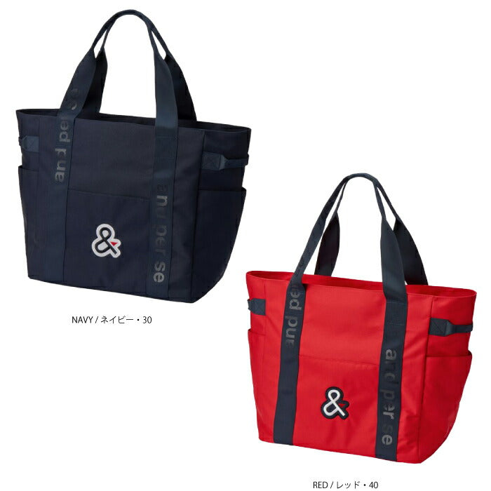 and per se アンパスィ ゴルフ メンズ レディース BIGトートバッグ ユニセックス 刺繍ワッペン ポケット付き aua7006