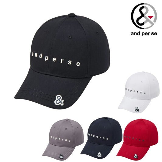 and per se アンパスィ ゴルフ メンズ レディース キャップ 帽子 スタンダードキャップ UVカット機能 サイズ調整可能 オールシーズン aua8406