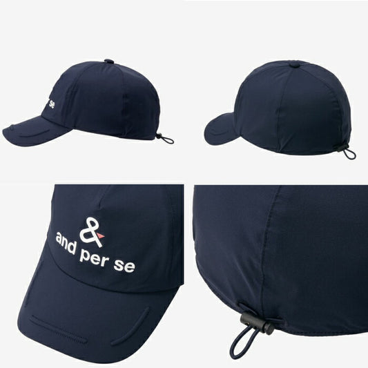 and per se アンパスィ ゴルフ メンズ レディース キャップ 帽子 フレックスライトレインキャップ レインウェア はっ水 UV 防水 高度透湿 ハイスペック素材 aua8486r1