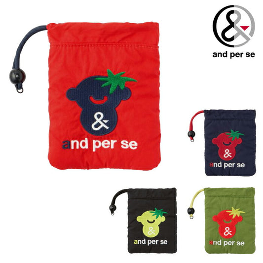 and per se アンパスィ ゴルフ メンズ レディース マルチポーチ ユーティリティーポーチバッグ ふんわりソフト 小物収納 AUS7746