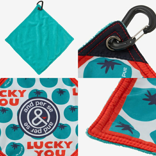 and per se アンパスィ ゴルフウェア メンズ レディース ユーティリティタオル カラビナ付き POP CUTE マルチ使用 AUS8306