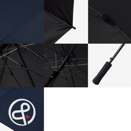 and per se アンパスィ ゴルフウェア メンズ レディース ゴルフアンブレラサマーシールド UVカット 日傘 雨傘 遮熱 遮光 特殊加工生地 AUS8315