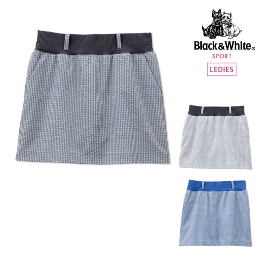 Black&white ブラック&ホワイト レディース ドットプリントスカート BLS4003WU