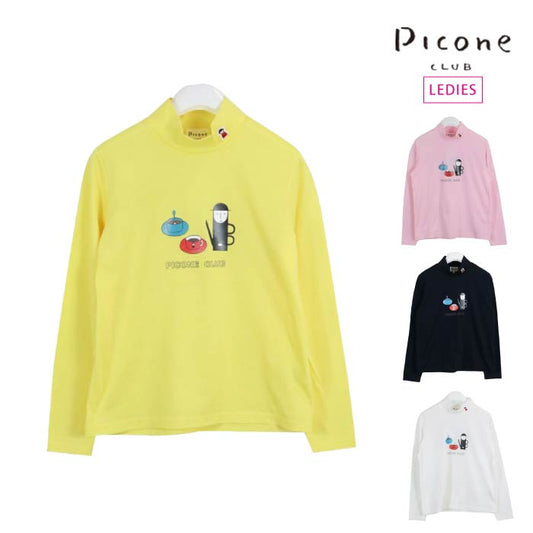PICONE CLUB ピッコーネクラブ レディース コットン混吸水速乾長袖ハイネックプルオーバー C319913