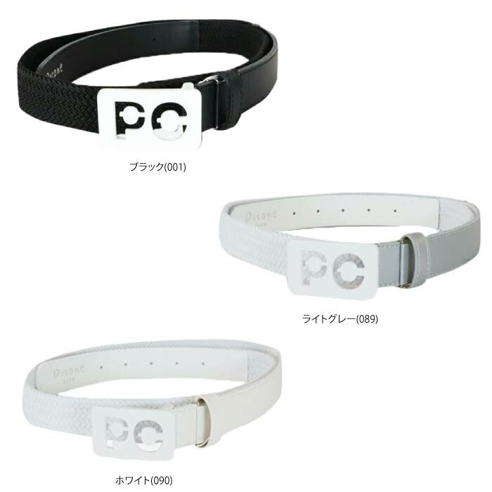 PICONE CLUB ピッコーネクラブ ゴルフ ベルト レディース ロゴバックルメッシュ風ベルト C350209