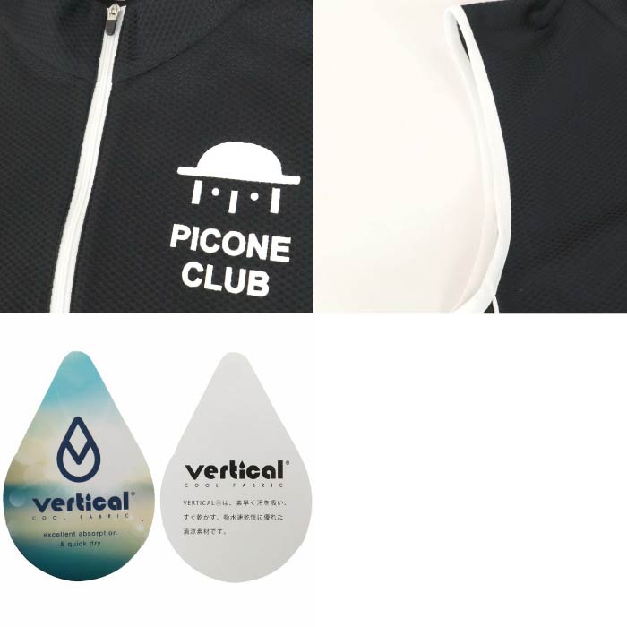 PICONE CLUB ピッコーネクラブ ゴルフウェア レディース 吸水速乾フルジップベスト C354405