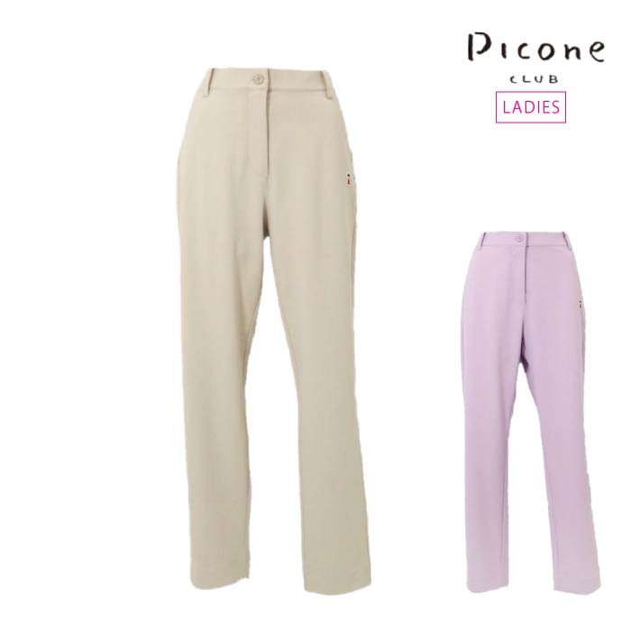 PICONE CLUB ピッコーネクラブ ゴルフウェア レディース バックポケット刺繍パンツ 吸水速乾加工 UVカット ストレッチ c457427