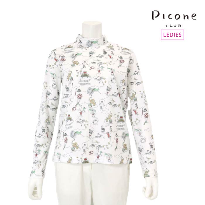 PICONE CLUB ピッコーネクラブ ゴルフウェア レディース 長袖シャツ UV冷感アートプルオーバー 伸縮性 c459405