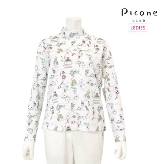 PICONE CLUB ピッコーネクラブ ゴルフウェア レディース 長袖シャツ UV冷感アートプルオーバー 伸縮性 c459405