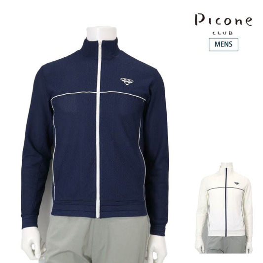 PICONE CLUB ピッコーネクラブ ゴルフウェア メンズ UVパイピングブルゾン UVケア加工 c464405