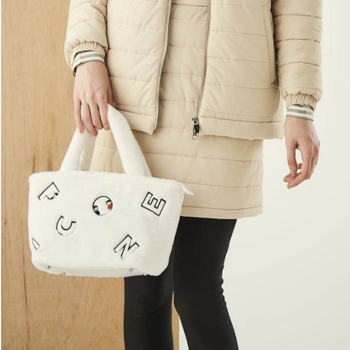 PICONE CLUB ピッコーネクラブ ゴルフウェア レディース ロゴワッペンファーカートバッグ 内側ポケット 底面ビョウ付 C510005