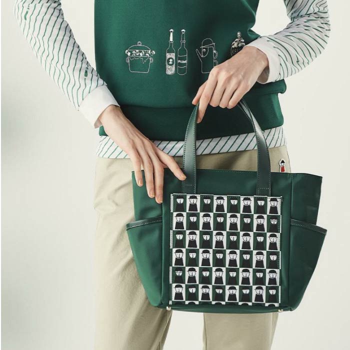 PICONE CLUB ピッコーネクラブ ゴルフバッグ レディース ブロックチェックピコ柄カートバッグ ポケット付き ファスナー付き C510809