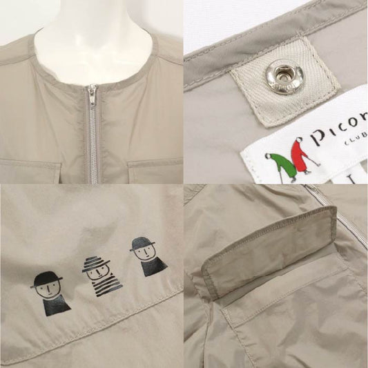 PICONE CLUB ピッコーネクラブ ゴルフウェア レディース ナイロンタフタ撥水ブルゾン ノーカラー 薄手 撥水 c514955