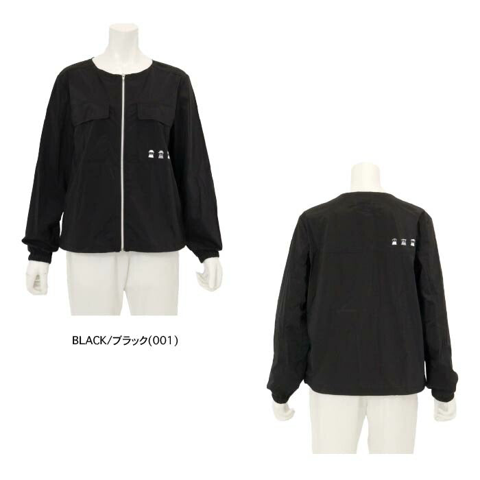 PICONE CLUB ピッコーネクラブ ゴルフウェア レディース ナイロンタフタ撥水ブルゾン ノーカラー 薄手 撥水 c514955