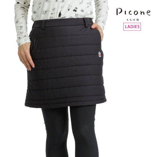 PICONE CLUB ピッコーネクラブ ゴルフウェア レディース 防風保温中綿キルトスカート 裏地付き 起毛素材 静電防止 セットアップ可能 c516107