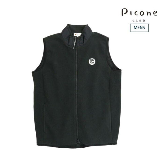PICONE CLUB ピッコーネクラブ ゴルフウェア メンズ 制電フリースジップベスト ポケットあり 高機能素材 静電気抑制 防花粉 ウオッシャブル C544004