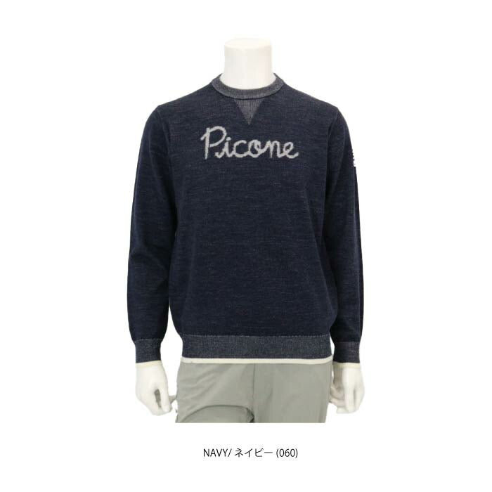 PICONE CLUB ピッコーネクラブ ゴルフウェア メンズ ウール混スウェット風ニット 大人カジュアル C548006