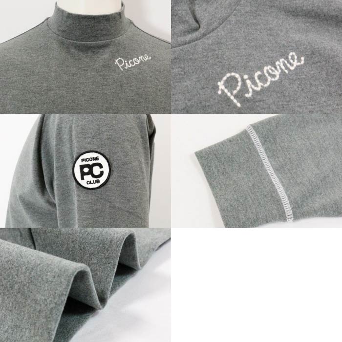 PICONE CLUB ピッコーネクラブ ゴルフウェア メンズポイント刺繍起毛ハイネックプルオーバー ハイクラス素材 アンチピリング スウェードライク C549008