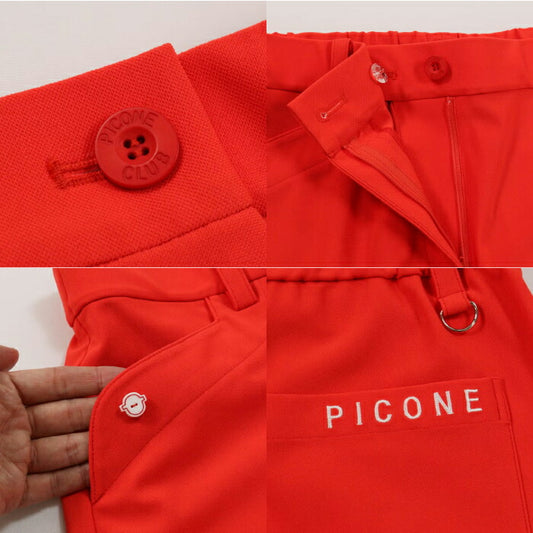 PICONE CLUB ピッコーネクラブ ゴルフウェア レディース UV速乾カノコクロップドパンツ すっきり履きやすい 伸縮性 ウエスト総ゴム仕様 c557403