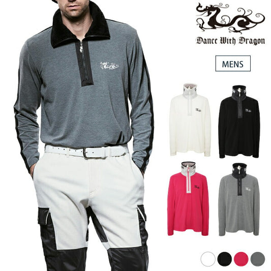 Dance With Dragon ダンスウィズドラゴン メンズ プレミアムWボアカラージップモック ストレッチ性 D1-102111