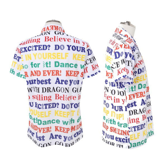 Dance With Dragon ダンスウィズドラゴン ゴルフウェア メンズ 半袖ポロシャツ ストレッチ RFプリントシャツ衿ポロ d1-146300