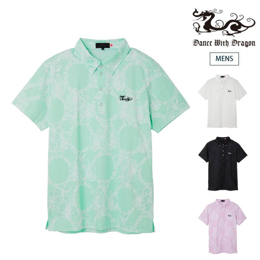 Dance With Dragon ダンスウィズドラゴン メンズ サークルロゴジャガードシャツ衿ポロ イージーケア D1-153324