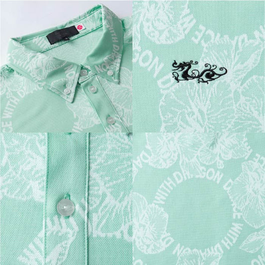 Dance With Dragon ダンスウィズドラゴン メンズ サークルロゴジャガードシャツ衿ポロ イージーケア D1-153324