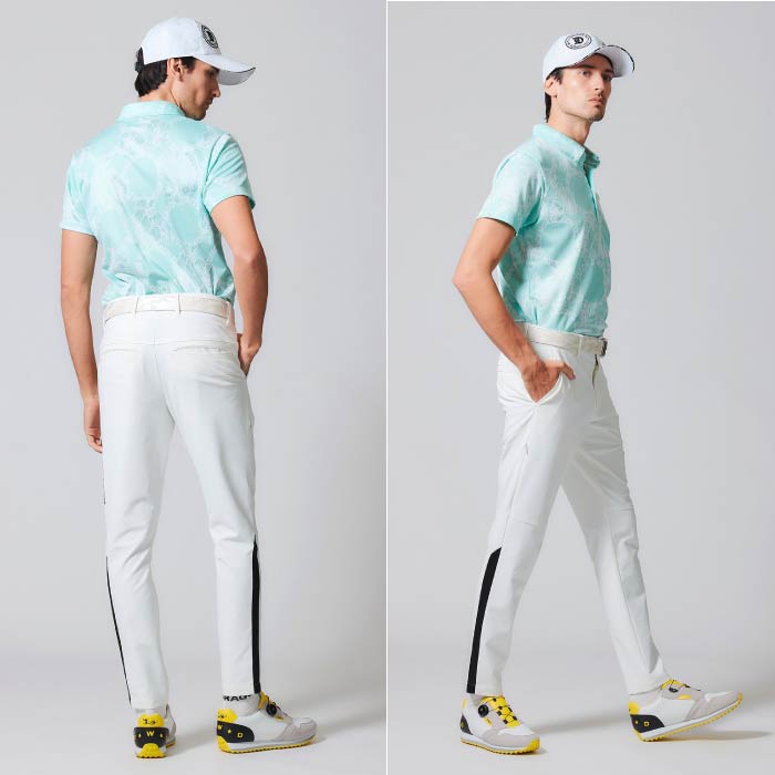 Dance With Dragon ダンスウィズドラゴン メンズ サークルロゴジャガードシャツ衿ポロ イージーケア D1-153324