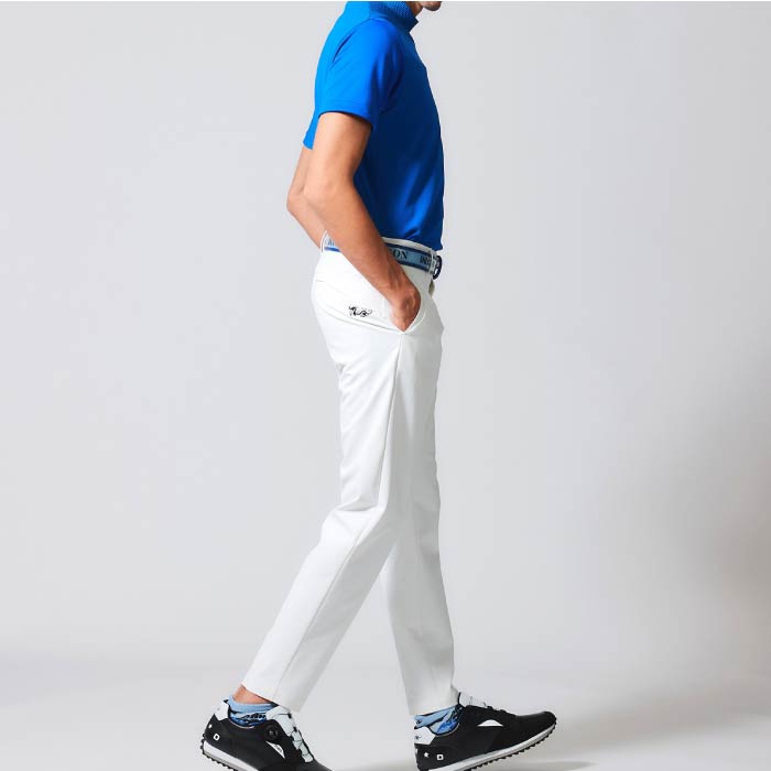 Dance With Dragon ダンスウィズドラゴン ゴルフ半袖シャツ ゴルフウェア メンズ ポップコーンニット切替モック 吸水速乾 ストレッチ UVカット D1-154323