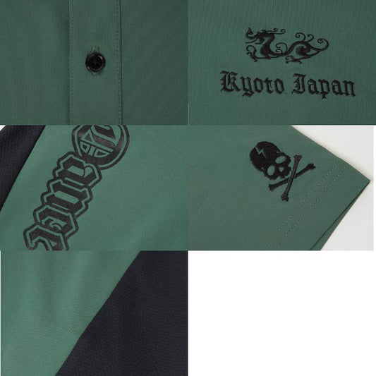 Dance With Dragon ダンスウィズドラゴン ゴルフウェア メンズ 半袖シャツ TWINCOTUVシャツ衿ポロ UVカット 吸水速乾 D1-175319