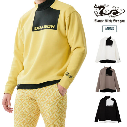 Dance With Dragon ダンスウィズドラゴン メンズ モノフィラハニカムクッションニット衿トレーナー D1-240121