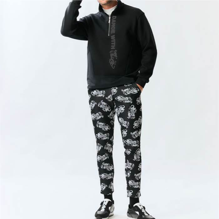 Dance With Dragon ダンスウィズドラゴン メンズ モノフィラクッションZIPトレーナー D1-249120