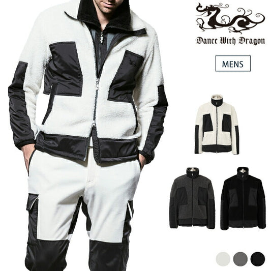 Dance With Dragon ダンスウィズドラゴン メンズ エステルボアブルゾン 保温性/防風 D1-302110