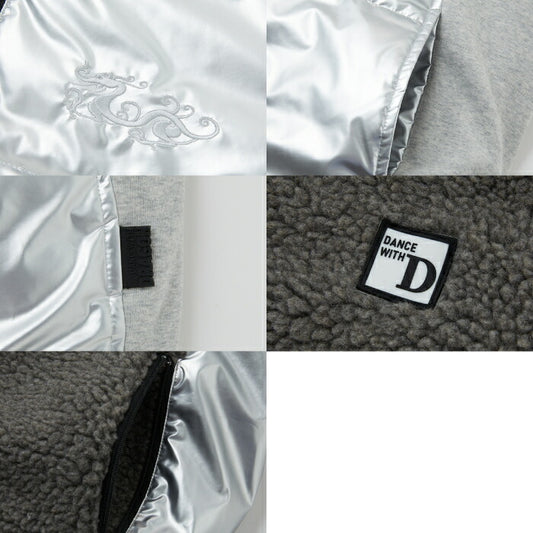 Dance With Dragon ダンスウィズドラゴン メンズ メタリックタフタリバーシブルダウンベスト D1-541720