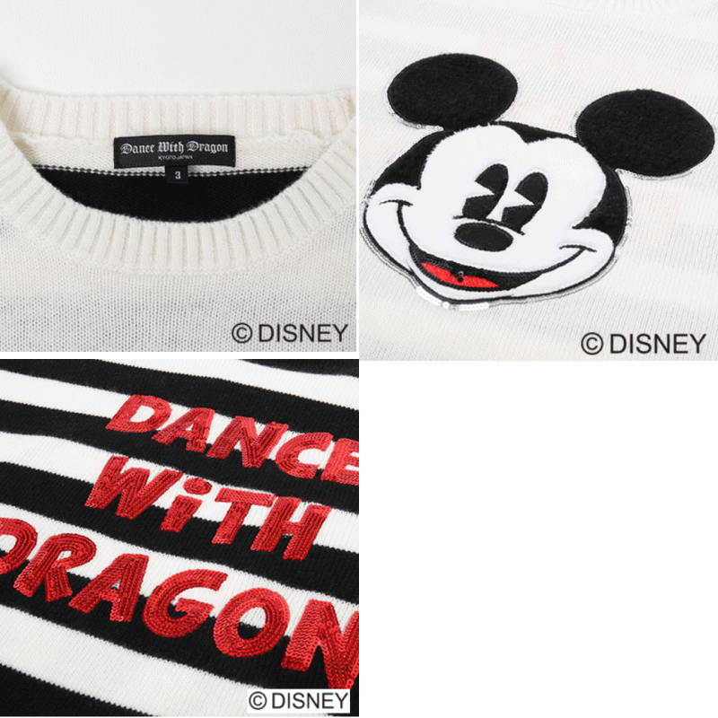 DanceWithDragon ダンスウィズドラゴン ゴルフウェア メンズ セーター Disney ディズニー「ミッキーコレクション」オールドミッキーモチーフ D1-630100
