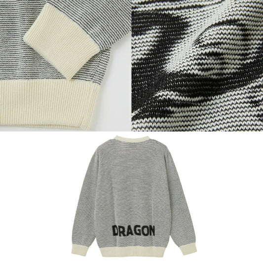 Dance With Dragon ダンスウィズドラゴン メンズ タックジャガードセーター D1-640120