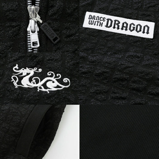 Dance With Dragon ダンスウィズドラゴン ゴルフウェア メンズ クロコ風ジャガードベスト d1-660720