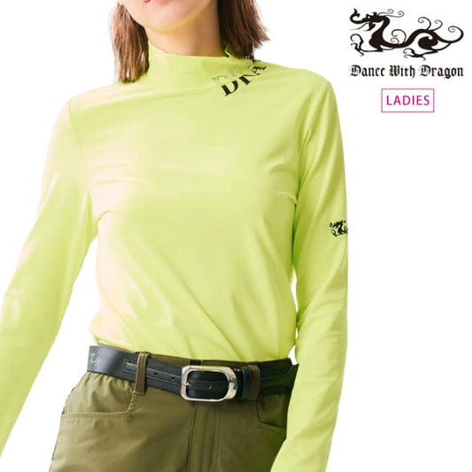 Dance With Dragon ダンスウィズドラゴン レディース ネックジルコンロゴハイネック ストレッチ UV効果 吸汗速乾 D2-149123