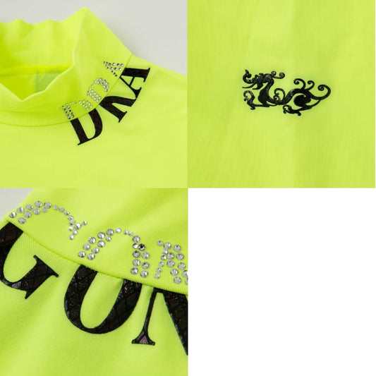 Dance With Dragon ダンスウィズドラゴン レディース ネックジルコンロゴハイネック ストレッチ UV効果 吸汗速乾 D2-149123