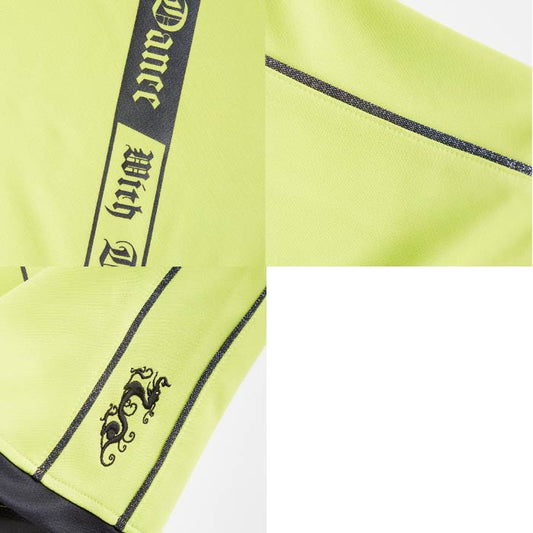 Dance With Dragon ダンスウィズドラゴン ゴルフウェア レディース ラメパイピングモック ストレッチ 吸水速乾 UV d2-174315